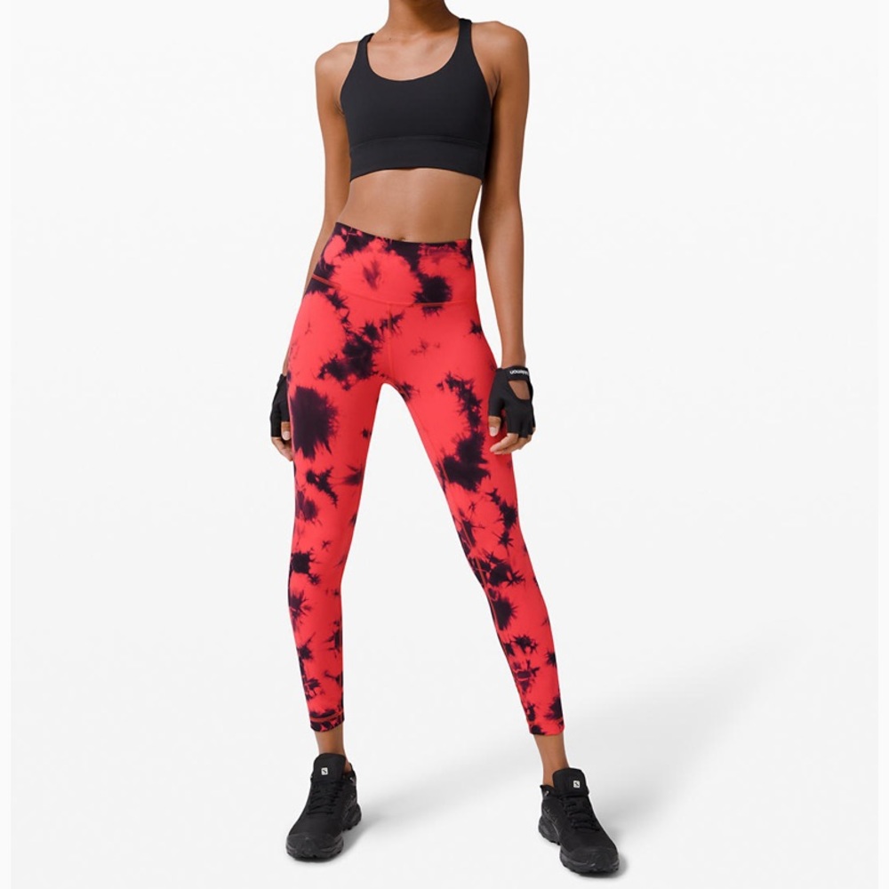 ISO lululemon tie dye red black wunder under train